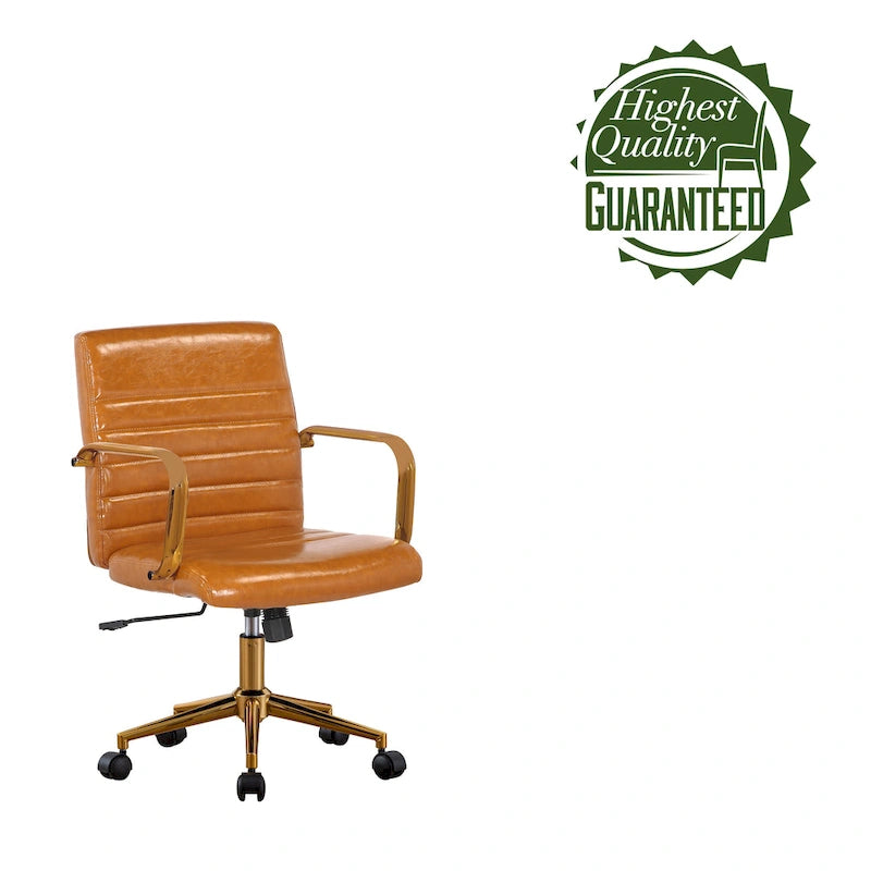 Chaise de bureau pivotante, similicuir PU, roulettes
