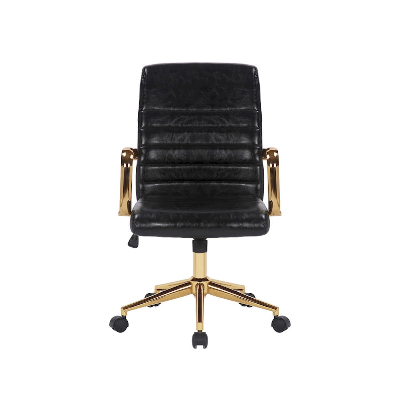 Chaise de bureau pivotante, similicuir PU, roulettes