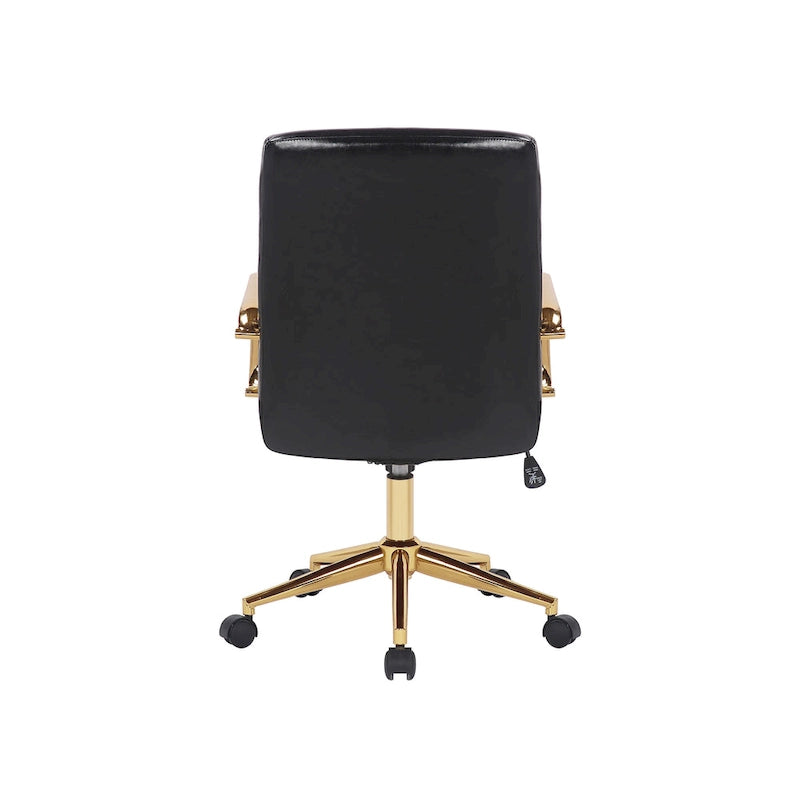 Chaise de bureau pivotante, similicuir PU, roulettes