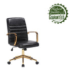 Chaise de bureau pivotante, similicuir PU, roulettes