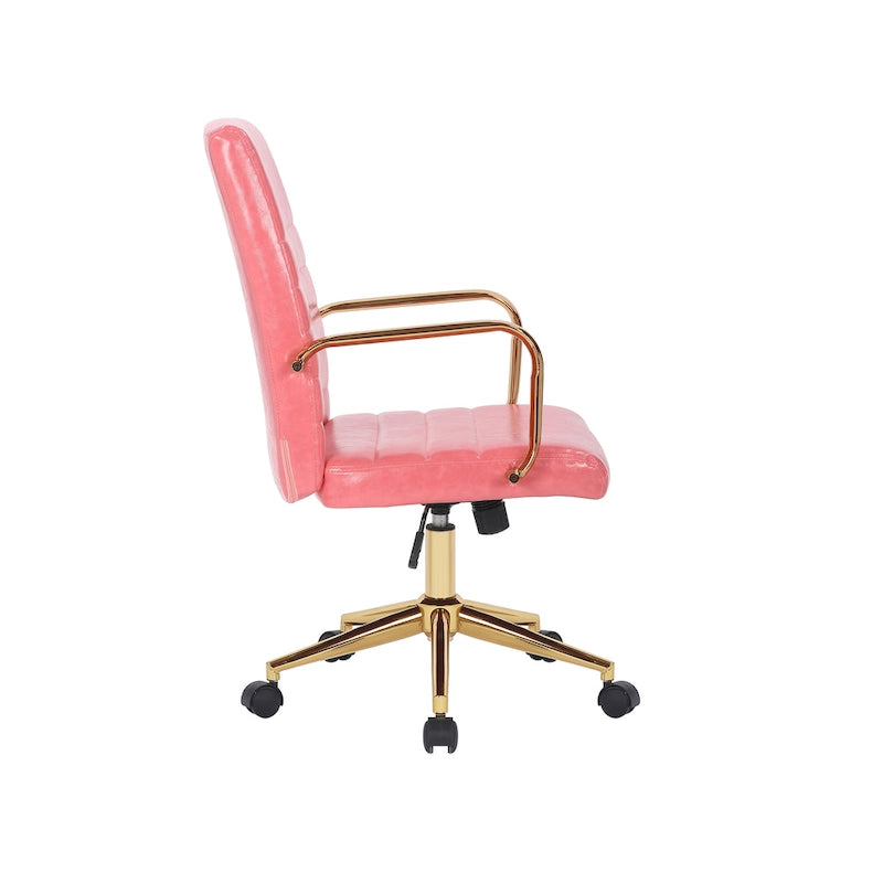 Chaise de bureau pivotante, similicuir PU, roulettes