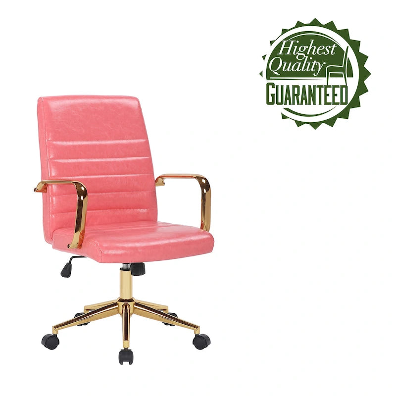 Chaise de bureau pivotante, similicuir PU, roulettes