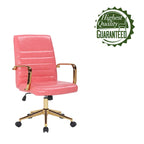 Chaise de bureau pivotante, similicuir PU, roulettes