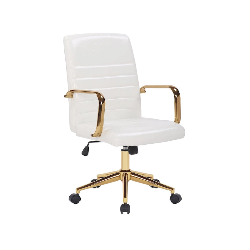 Chaise de bureau pivotante, similicuir PU, roulettes