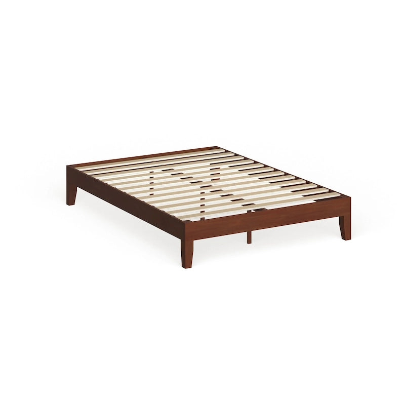 12-inch Full-size Wood Platform Bed with Slatted Base Support