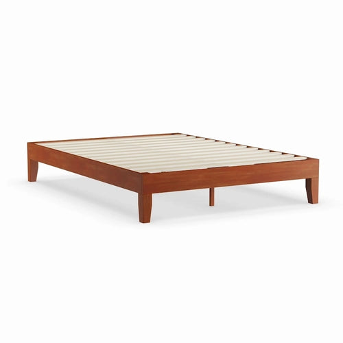12-inch Full-size Wood Platform Bed with Slatted Base Support