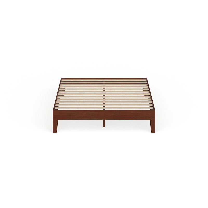 12-inch Full-size Wood Platform Bed with Slatted Base Support