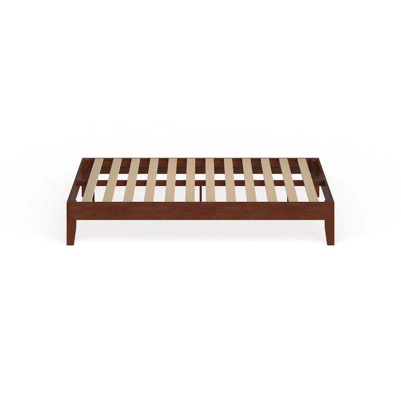 12-inch Full-size Wood Platform Bed with Slatted Base Support