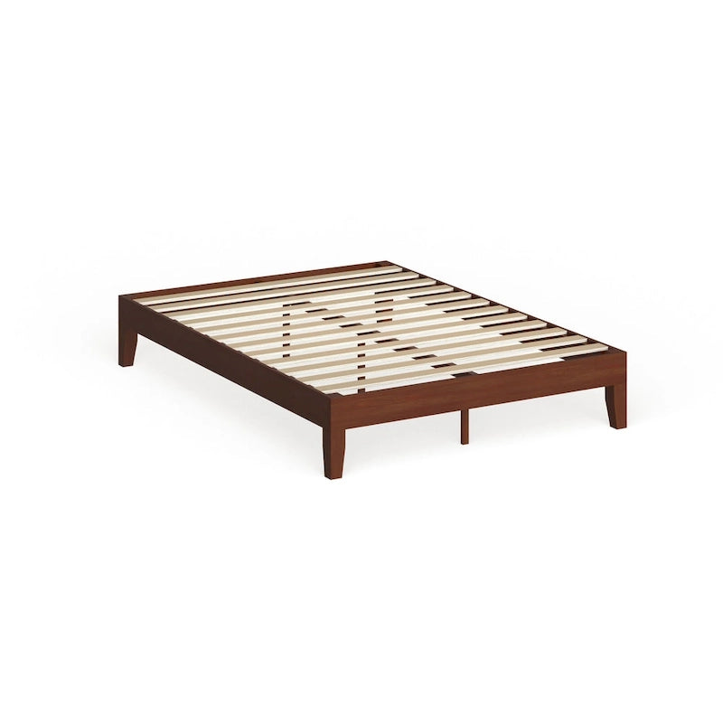 12-inch Full-size Wood Platform Bed with Slatted Base Support