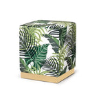 Pouf carré en velours, tabouret rembourré, base plaquée or
