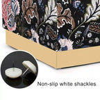 Pouf carré en velours, tabouret rembourré, base plaquée or