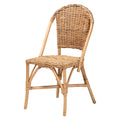 Chaise de salle à manger moderne en rotin naturel