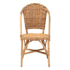 Chaise de salle à manger moderne en rotin naturel