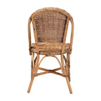 Chaise de salle à manger moderne en rotin naturel