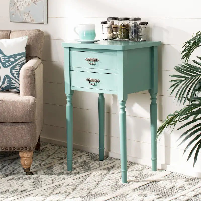 Accent Table with Poplar Frame Metal Pulls - 18.1 x 15 x 30.1 - 18Wx15Dx30H