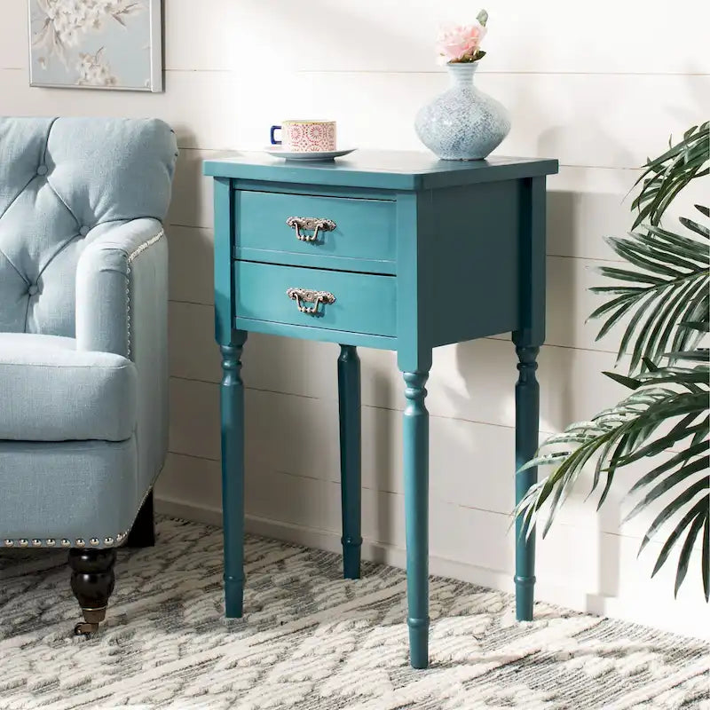Accent Table with Poplar Frame Metal Pulls - 18.1 x 15 x 30.1 - 18Wx15Dx30H