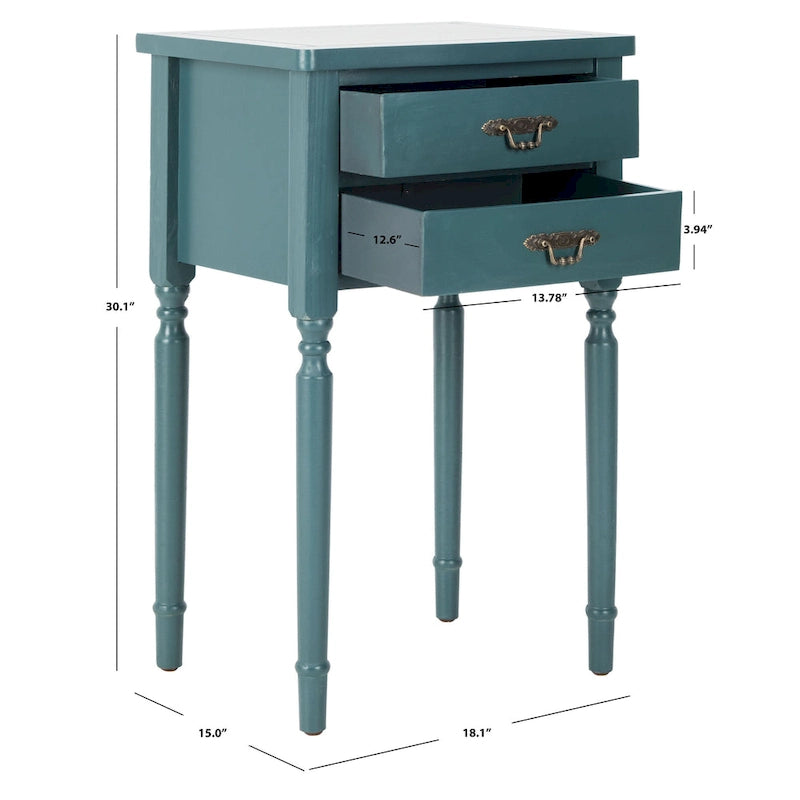 Accent Table with Poplar Frame Metal Pulls - 18.1 x 15 x 30.1 - 18Wx15Dx30H