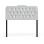 Full Adjustable Vinyl Upholstered Headboard with Diamond Tufting