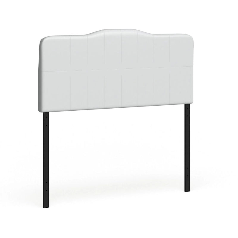 Full Adjustable Vinyl Upholstered Headboard with Diamond Tufting