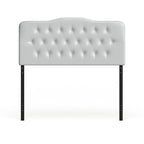 Full Adjustable Vinyl Upholstered Headboard with Diamond Tufting