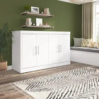 75W Queen Cabinet Bed with Mattress for Guest Room