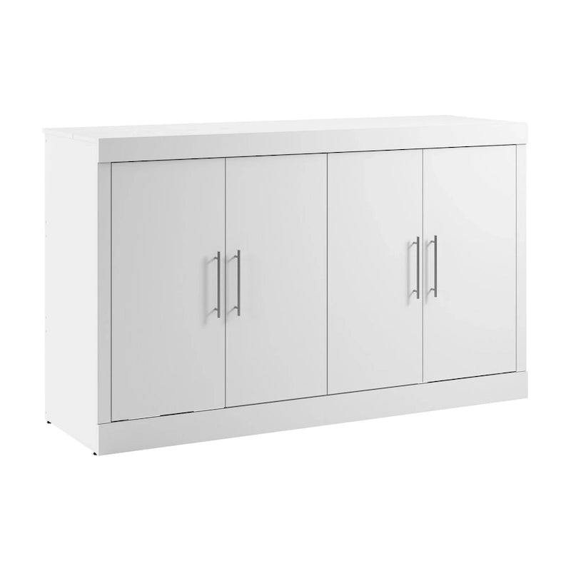 75W Queen Cabinet Bed with Mattress for Guest Room