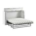 75W Queen Cabinet Bed with Mattress for Guest Room