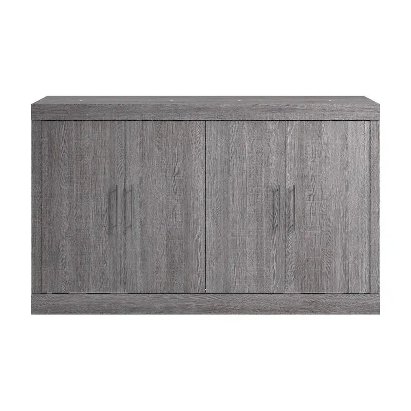 75W Queen Cabinet Bed with Mattress for Guest Room
