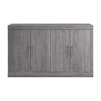 75W Queen Cabinet Bed with Mattress for Guest Room