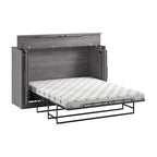 75W Queen Cabinet Bed with Mattress for Guest Room