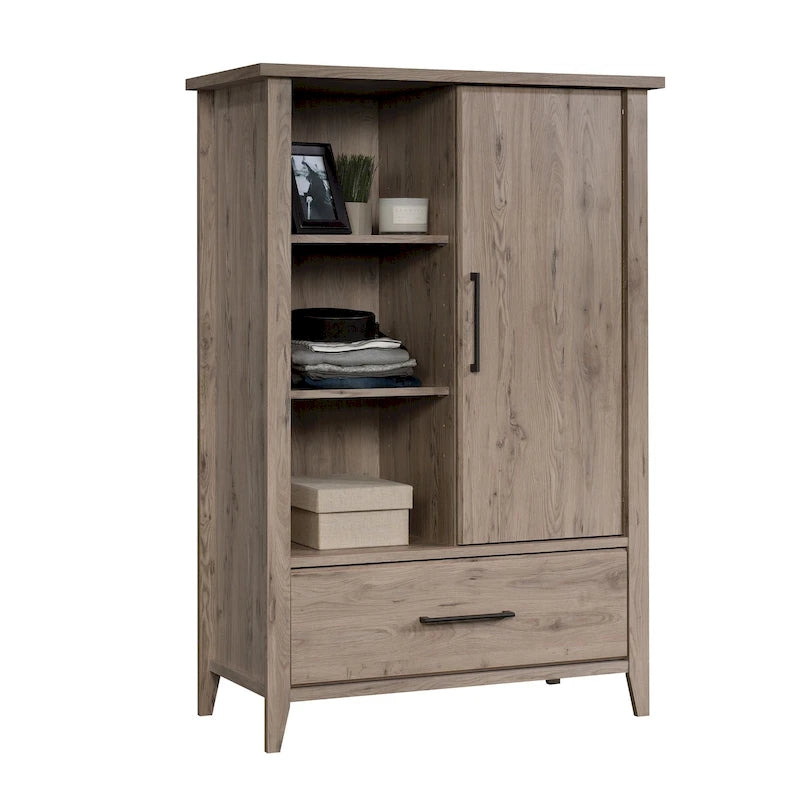 Armoire with Sliding Door Adjustable Shelves Drawer