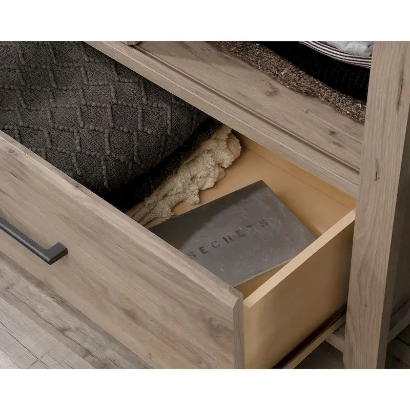 Armoire with Sliding Door Adjustable Shelves Drawer