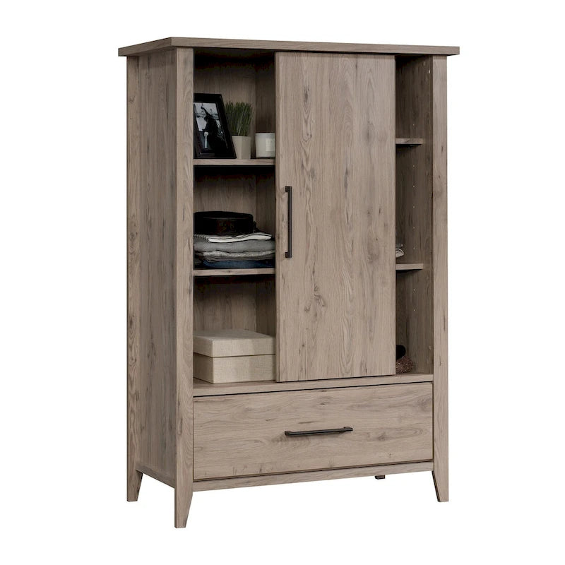 Armoire with Sliding Door Adjustable Shelves Drawer