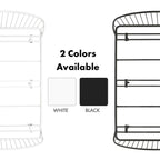 Curved Metal Powder Coated Bed Frame, No Box Spring Needed