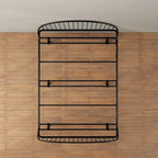 Curved Metal Powder Coated Bed Frame, No Box Spring Needed