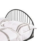 Curved Metal Powder Coated Bed Frame, No Box Spring Needed