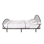 Curved Metal Powder Coated Bed Frame, No Box Spring Needed