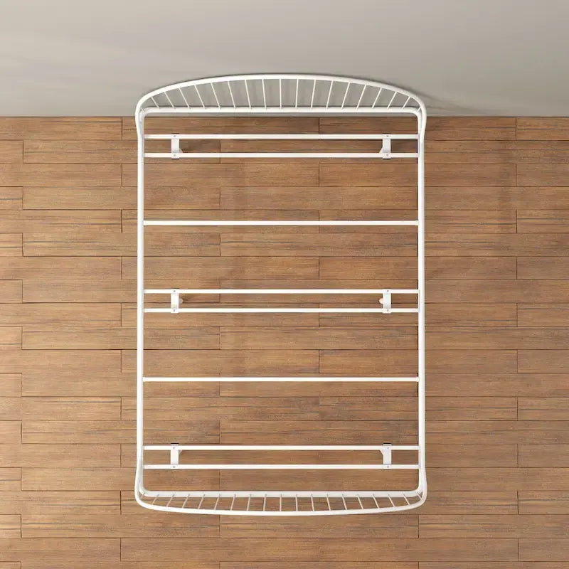 Curved Metal Powder Coated Bed Frame, No Box Spring Needed