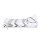Curved Metal Powder Coated Bed Frame, No Box Spring Needed