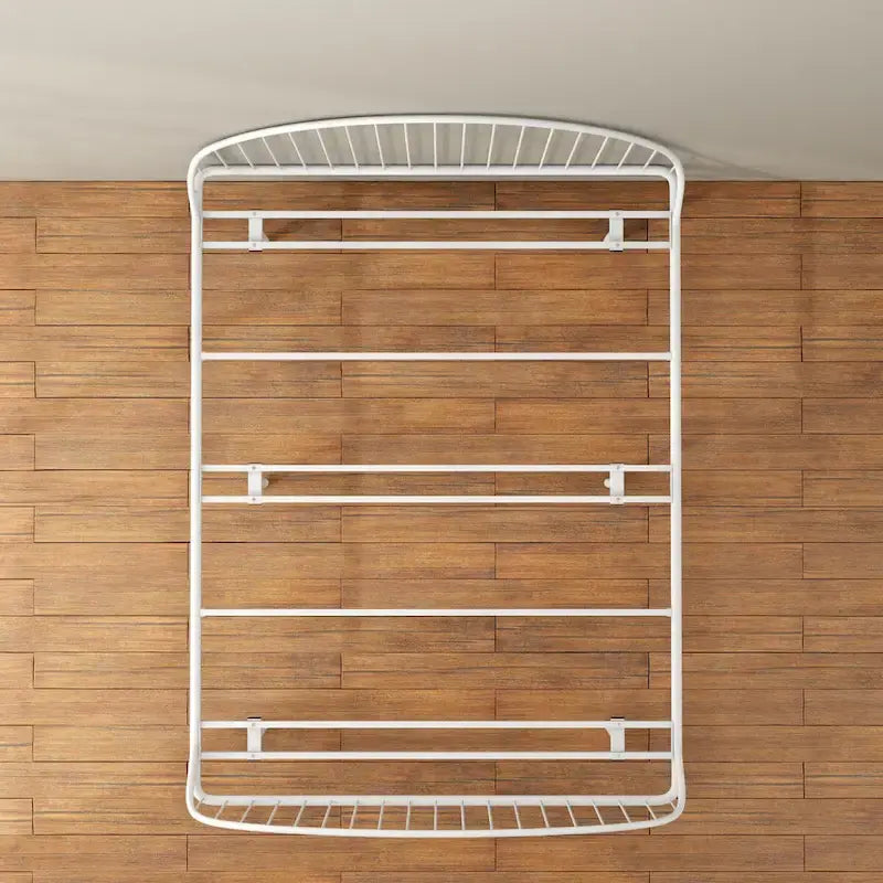 Curved Metal Powder Coated Bed Frame, No Box Spring Needed