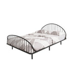Curved Metal Powder Coated Bed Frame, No Box Spring Needed