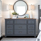 Dresser, No Assembly Required, Corduroy Blue Finish