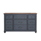 Dresser, No Assembly Required, Corduroy Blue Finish