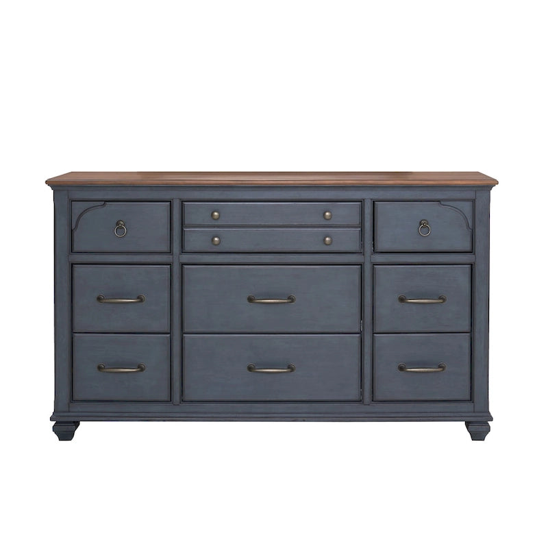 Dresser, No Assembly Required, Corduroy Blue Finish