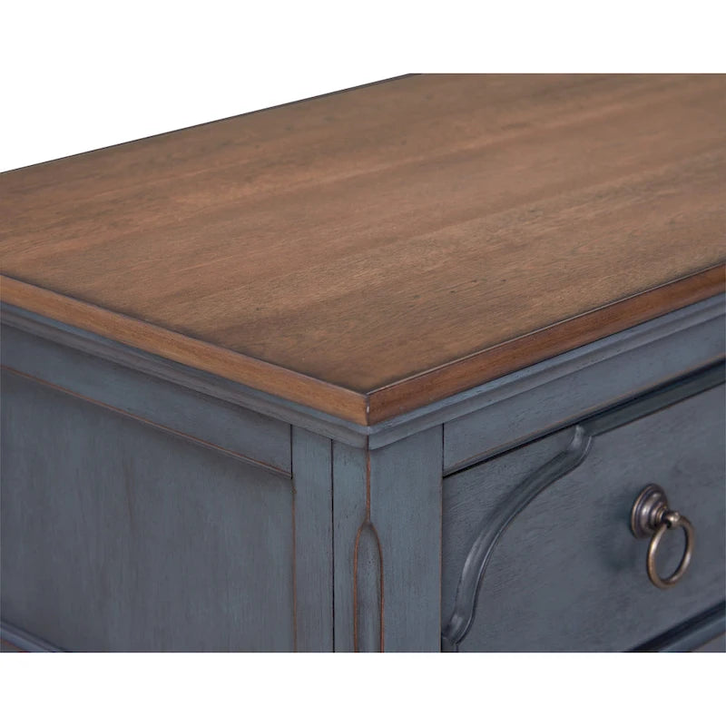 Dresser, No Assembly Required, Corduroy Blue Finish