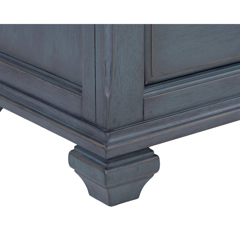 Dresser, No Assembly Required, Corduroy Blue Finish