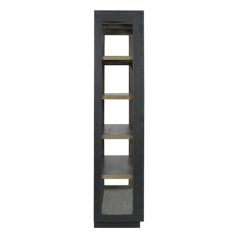82 Reclaimed Pine Wood Cabinet with Glass Doors