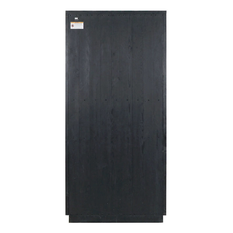 82 Reclaimed Pine Wood Cabinet with Glass Doors