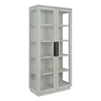 82 Reclaimed Pine Wood Cabinet with Glass Doors