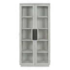 82 Reclaimed Pine Wood Cabinet with Glass Doors